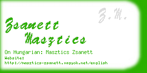 zsanett masztics business card